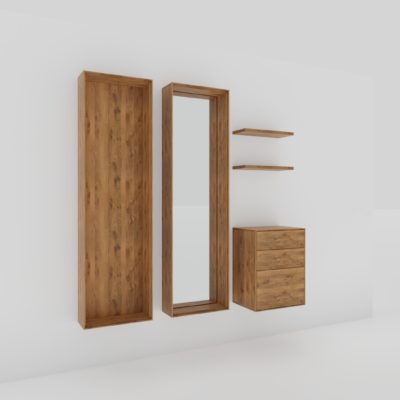 Garderobe 3teilig Wildeiche